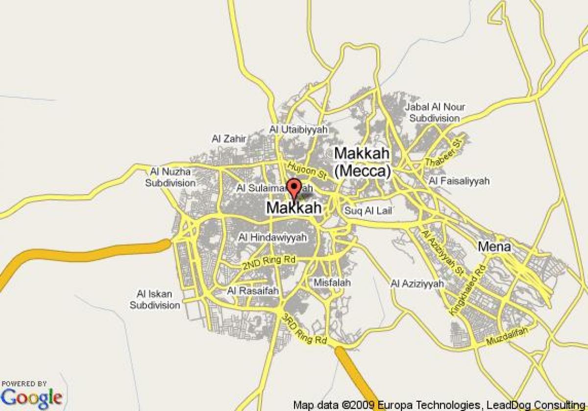 kart over Mekka street