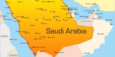 Mekka i saudi-arabia kart