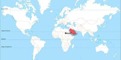 Mekka i verden kart