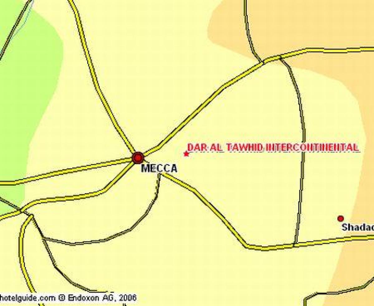 kart av khalil ibrahim veien Mekka