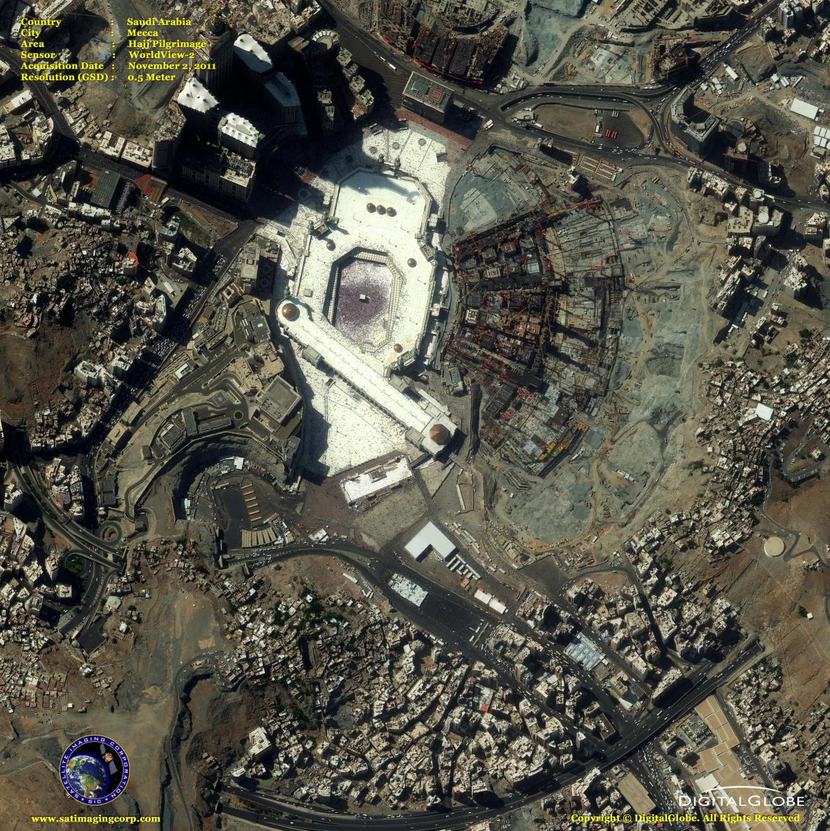 kart over Mekka satellitt kart